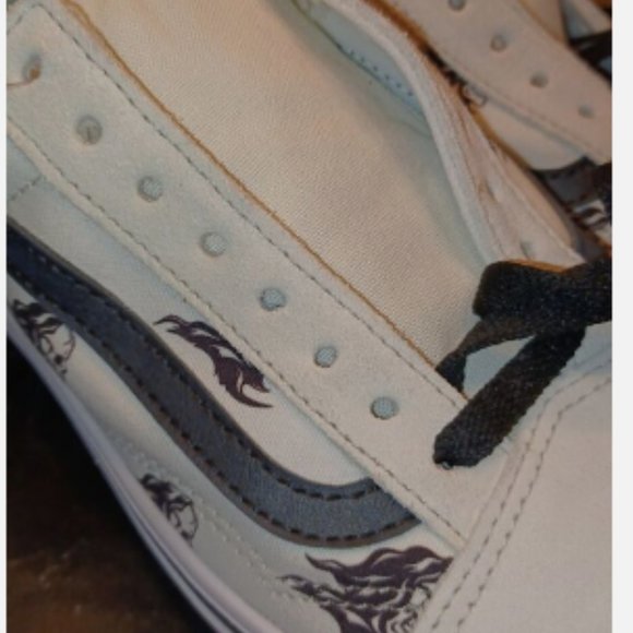 VANS ComfyCush Old Skool Sixty Sixers Skulls Men's 9.5 Black/White VN0A3WMA1RU - Picture 6 of 13